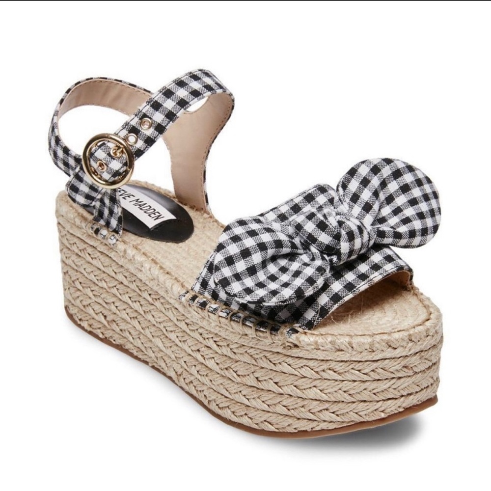 Steve Madden Size 10 Gingham Espadrilles